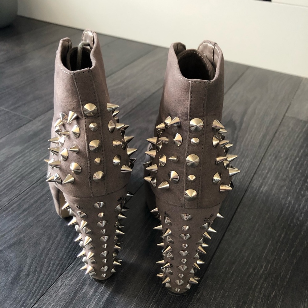 Grey Studded Booties - Picture 2 of 4